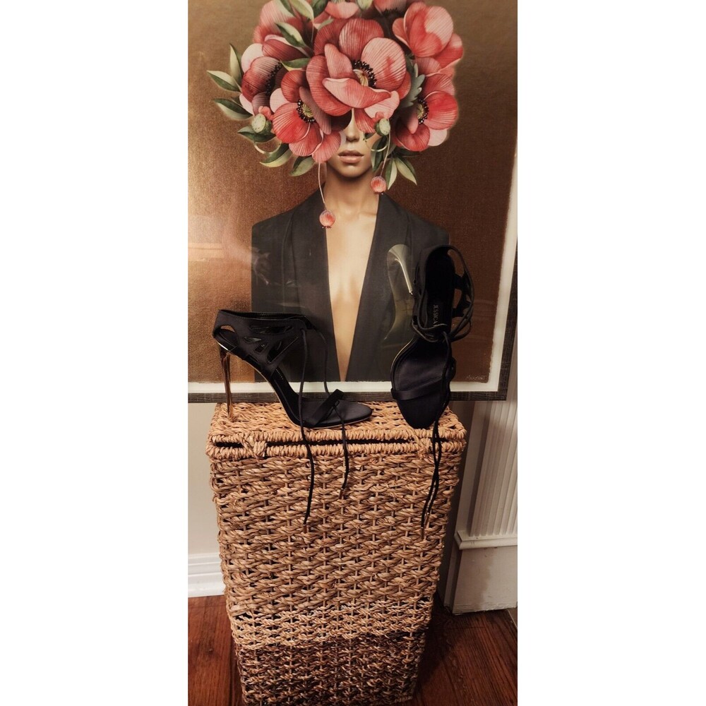 Jessica Rich So Expensive Satin Sandal in Black Size 8.5 New with Out Tags